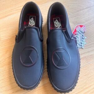 Vans x Marvel SlipOn Black Widow Avengers Collection Men's 7 Women's 8.5 NEW NWT